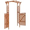 vidaXL Pergola with Gate 116x40x204 cm Solid Firwood