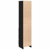 vidaXL Highboard Black Oak 37.5x35x180 cm Engineered Wood
