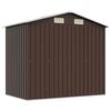 vidaXL Garden Storage Shed Brown 204x132x186 cm Steel