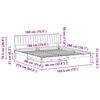 vidaXL Bed frame White and light grey 180 x 200 cm Solid pine wood