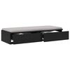 vidaXL Bed Drawers Black Oak 90 x 36.5 x 16.5 cm Engineered Wood