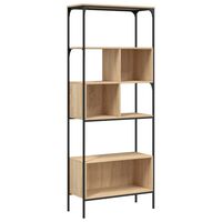 vidaXL Bookcase 5-Tier Sonoma Oak 76x33x188.5 cm Engineered Wood