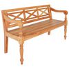 vidaXL Bench | Light Brown | Solid Mahogany Wood | Medium | Durable | Bench