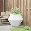 vidaXL Planter White 100 x 100 x 80 cm Steel