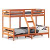 vidaXL Bunk Bed without Mattress 90x200/120x200 cm Wax Brown Solid Wood