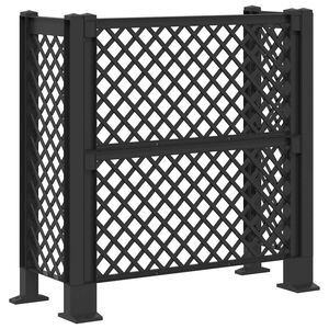 vidaXL Dustbin Trellis Anthracite 123 x 47 x 114 cm PP