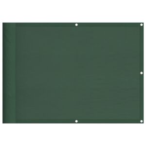 vidaXL Balcony Screen Dark Green 75x1000 cm 100% Polyester Oxford