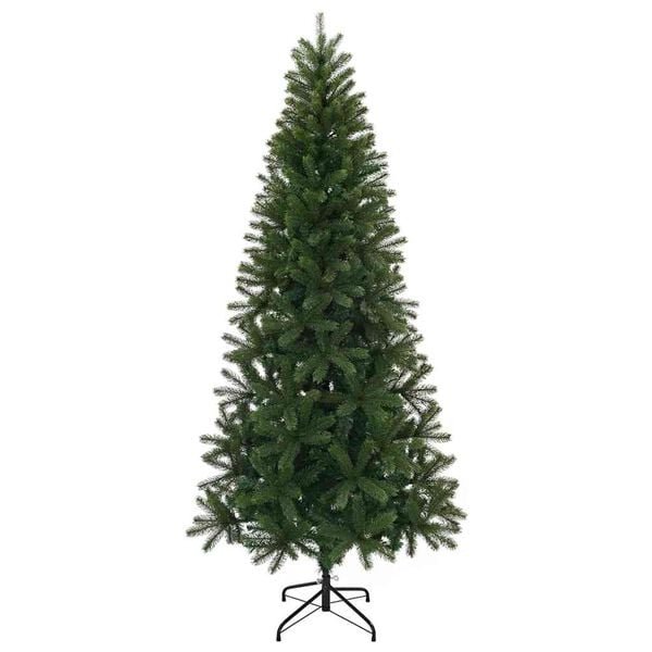 vidaXL Artificial Christmas Tree Green 210 cm PVC, PE and steel