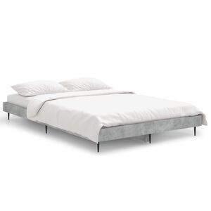 vidaXL Bed Frame without Mattress Concrete Grey 120x190 cm Small Double
