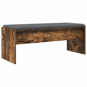 vidaXL Hall Bench with Cushion Smoked Oak 103 x 38 x 40 cm