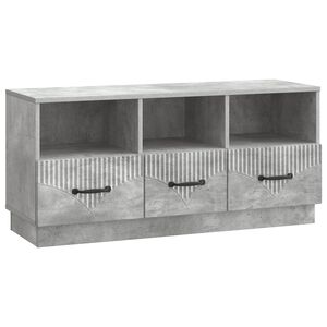 vidaXL TV Cabinet Concrete Grey 102 x 34.5 x 47 cm Engineered Wood