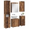 vidaXL Bathroom Furniture Set with Door TULUM Old Wood Engineered Wood