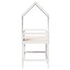 vidaXL Loft Bed with Ladder and Roof without Mattress White 80x200 cm