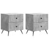 vidaXL Bedside Cabinet 2 pcs Concrete Grey 43 x 34.5 x 47.5 cm