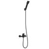 vidaXL Shower Head Set Black G 1 / 2 inches