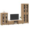 vidaXL TV Cabinet Set with Drawer FLORIN Artisan Oak Engineered Wood