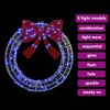 vidaXL Wreath with 60 LEDs Blue 76 x 8.5 x 76 cm Acrylic