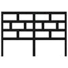vidaXL Bed Headboard Black 141x4x100 cm Solid Wood Pine