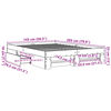 vidaXL Bed Frame without Mattress White 140x200 cm Engineered Wood