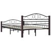 vidaXL Bed Frame without Mattress Black Metal 120x200 cm