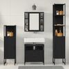 vidaXL Bathroom Furniture Set 4 pcs Black Oak Engineered Wood