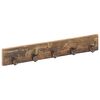 vidaXL Hall Hanger with 5 Hooks 100x2.5x15 cm Solid Reclaimed Wood