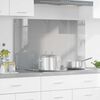vidaXL Kitchen Backsplash Light grey 100 x 60 x 0.6 cm Tempered Glass