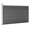 vidaXL Fence Panel Set WPC 353x105 cm Black