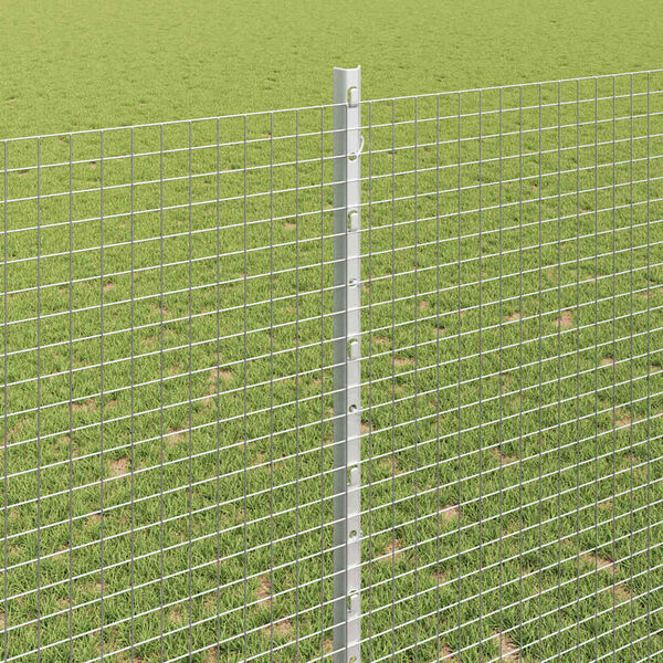 vidaXL Fence and Post Silver 1.4 x 10 m Steel