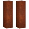vidaXL Garden Planter 2 pcs Rusty 20 x 20 x 75 cm Weathering Steel