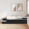 vidaXL Storage Bed Frame with Storage Black Oak 80 cm Engineered Wood