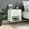 vidaXL Bedside Cabinet High Gloss White 40x30x50 cm Engineered Wood