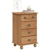 vidaXL Chest of Drawer ASKIM Brown 45.8 x 40 x 79 cm Solid Pine Wood