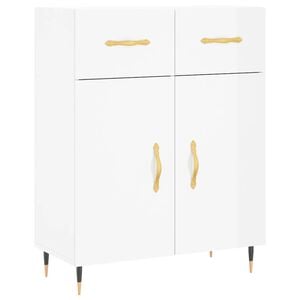 vidaXL Sideboard High Gloss White 69.5x34x90 cm Engineered Wood