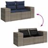 vidaXL 8 Piece Garden Sofa Set with Cushions Brown Poly Rattan Acacia