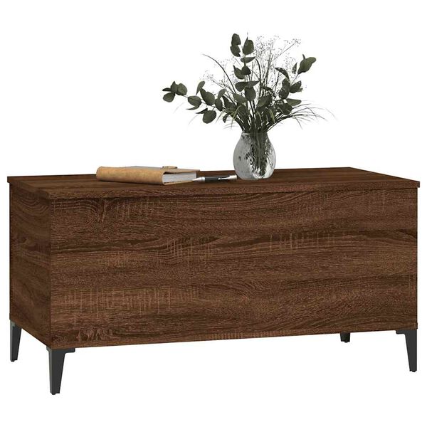 vidaXL Coffee Table Brown Oak 90x44.5x45 cm Engineered Wood