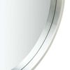 vidaXL Wall Mirror with Strap 50 cm Silver