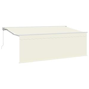 vidaXL Retractable Awning Cream 400 x 200 cm Polyester and Aluminium