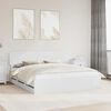vidaXL Bed Frame with Headboard White 200 x 200 cm Engineered Wood