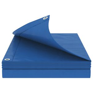 vidaXL Tarpaulin with Eyelets Blue 3 x 4 m 180 gsm PE