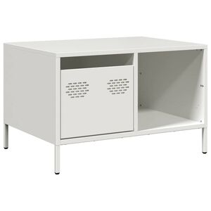 vidaXL Coffee Table White 68.5x50x43.5 cm Cold-rolled Steel