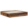vidaXL Bed Frame with Headboard Old Wood 200 x 200 cm Engineered wood