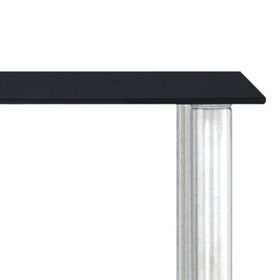 vidaXL Kitchen Shelf Black 45x16x26 cm Tempered Glass