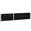 vidaXL Pallet Collars 2 pcs Black 120x80 cm Solid Wood Pine