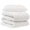 vidaXL Duvet with Pillow 2 pcs White Microfiber