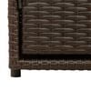vidaXL Garden Storage Cabinet Brown 110x55x60.5 cm Poly Rattan