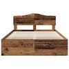 vidaXL Bed Frame with Headboard Old Wood 150 x 200 cm Solid Pine Wood