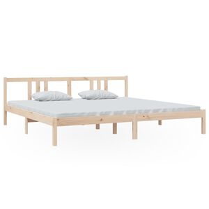 vidaXL Bed Frame without Mattress Solid Wood 200x200 cm
