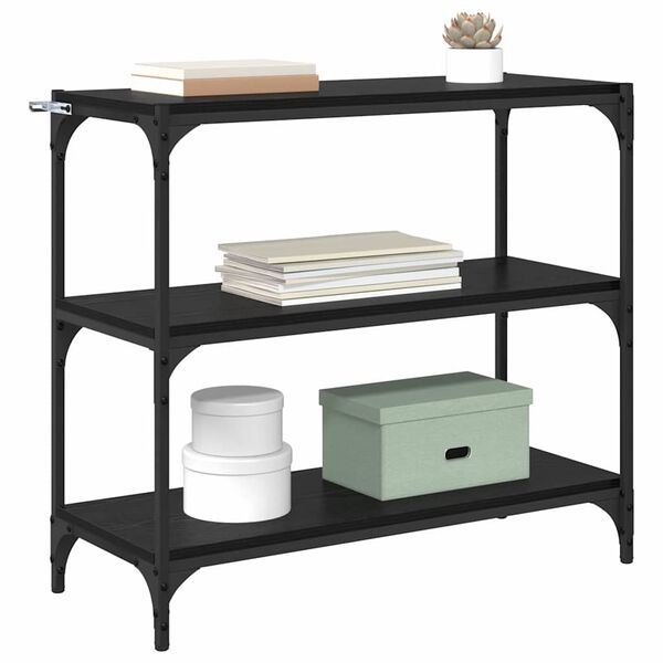 vidaXL Book Cabinet Black Oak 80 x 33 x 70.5 cm