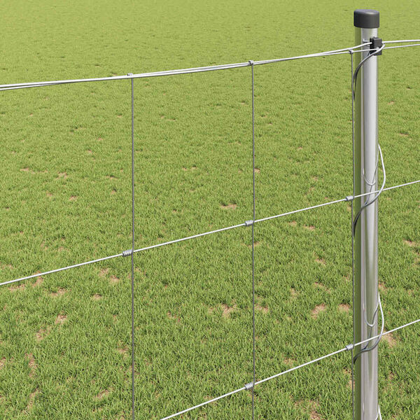 vidaXL Field Fence Silver 25 x 1.5 m Galvanised steel